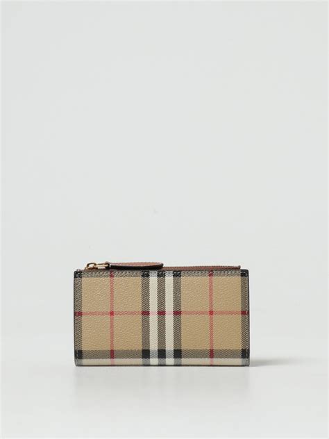 Portafoglio Burberry autentico portafoglio lungo logo Nova Check 